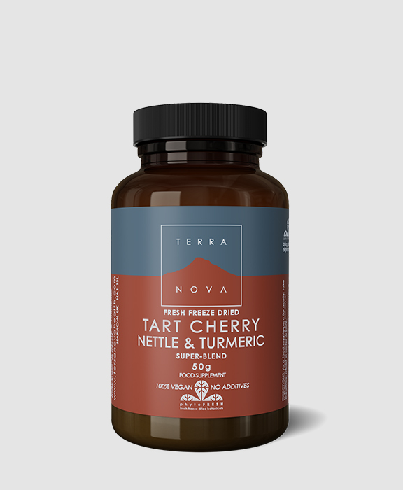 Terranova Tart Cherry Nettle And Turmeric Super Blend Powder 50g Size